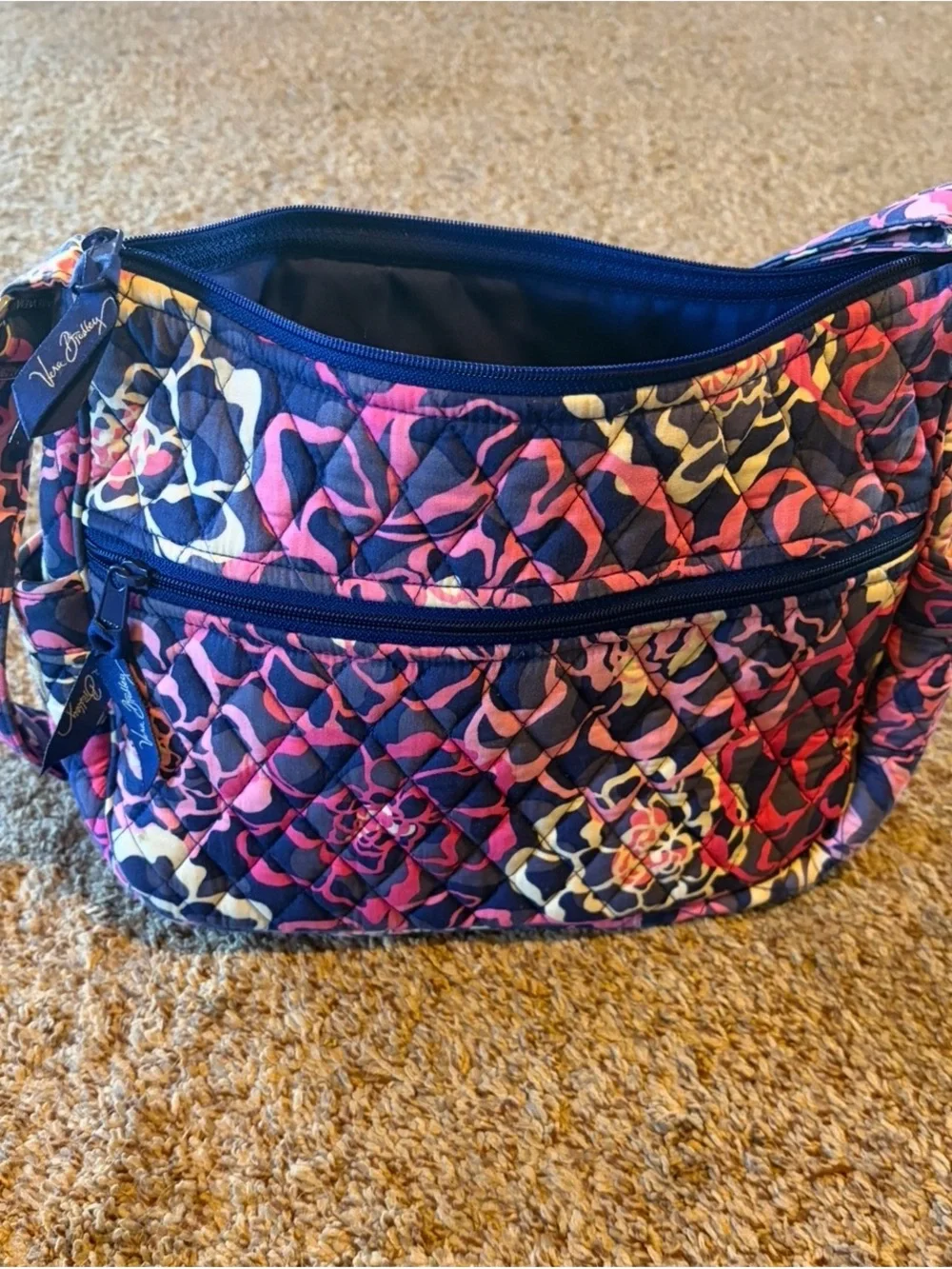 Vera Bradley Quilted Floral Crossbody Bag in retired “Katalina Pink”